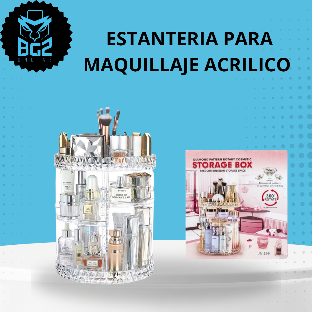 ESTANTERIA PARA MAQUILLAJE EN ACRILICO